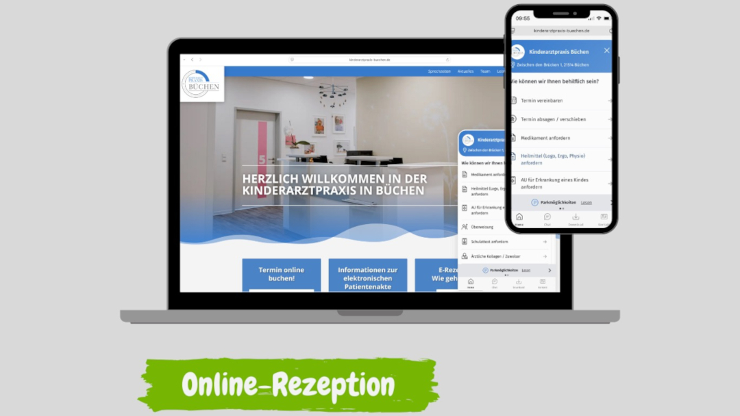 Screenshot von der Website auf dem Desktop-PC und auf dem Smartphone.